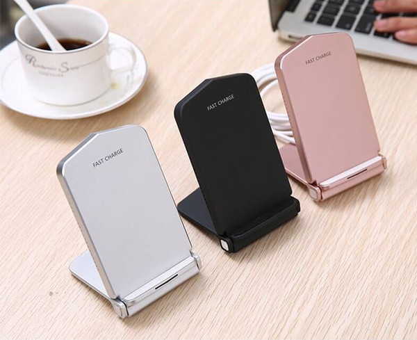 Qi Wireless Charger Fast Charging Phone Stand with Retail Package for iPhone X 8 Samsung S9 S8 plus Note 8