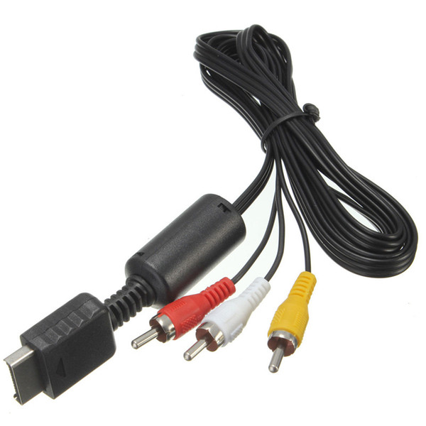 Free DHL HOTSALE 6 feet 1.8M Audio Cable to RCA For sony PlayStation for PS2 / for PS3 Video AV DHL free shipping CAB263