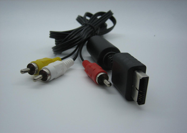 Free DHL HOTSALE 6 feet 1.8M Audio Cable to RCA For sony PlayStation for PS / PS2 / PS3 Video AV 500pcs