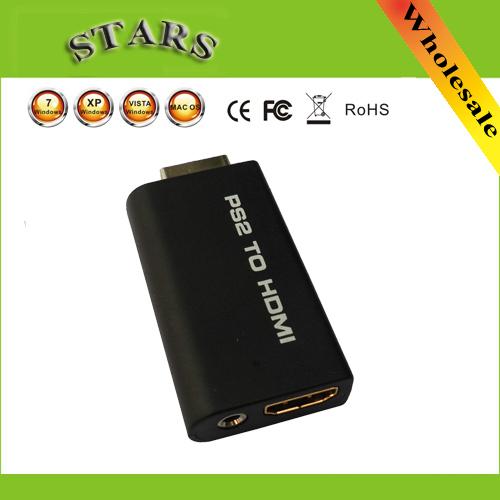 Wholesale-New PS2 to HDMI with 3.5mm audio video Converter connector adapter for HDTV support 480i 576i 480p,Wholesale Free Shipping