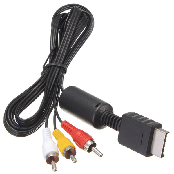 Free DHL HOTSALE 6 feet 1.8M Audio Cable to RCA For sony PlayStation for PS2 / for PS3 Video AV DHL free shipping CAB263