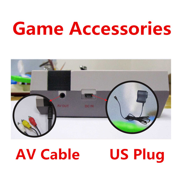 NEW AC 100V-240V DC 5V 1A DC In US Plug AC/DC Adapter AV Out AV Video Audio Game Cable Lines Good Working Fit For PXP3 PVP NES Games Host