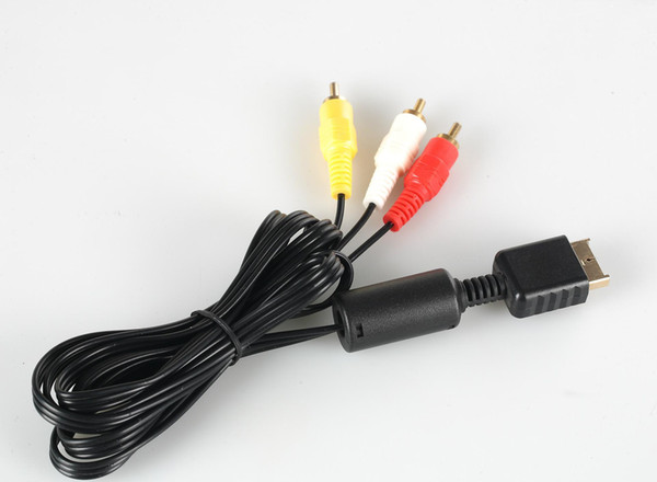 1.8 M RCA TV Audio to 3RCA Adapter Cable AV Cable Audio Video Cable for Sony Playstation 2 3 PS2 PS3 Multimedia 100pcs