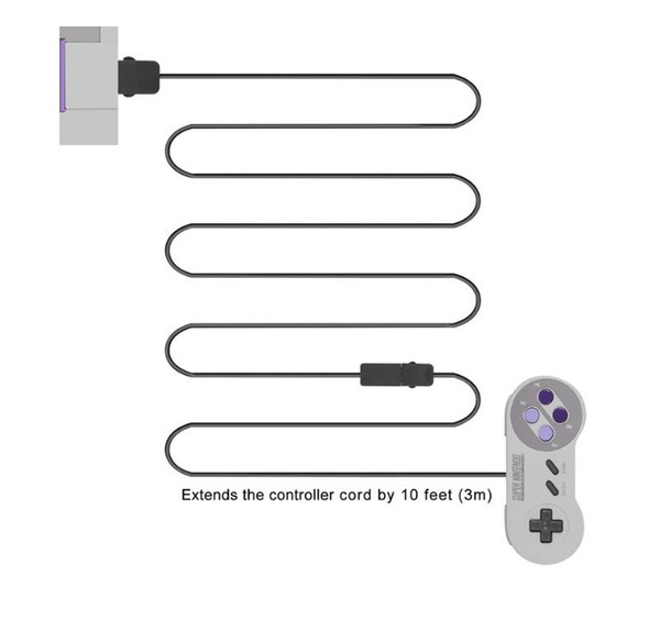 1.8M/3M Controller Extension Cable Electronic Wire for Mini NES Classic Edition Joystick Handle Extend Cable Without Crystal Chip