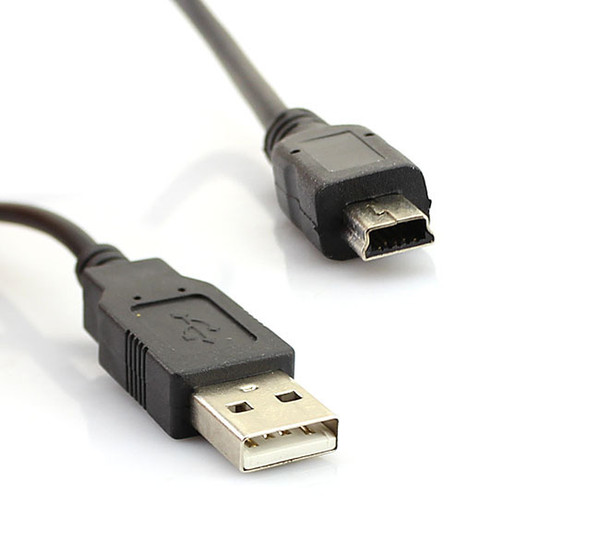 Wholesale-Mini 5-Pin Mini USB Cable Charger Cord for PS3 Controller PDA MP3 cell phone camera data connector