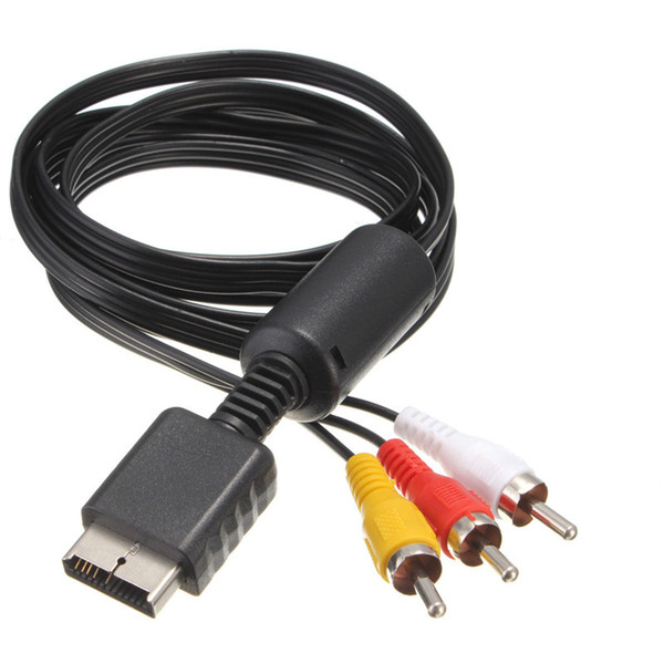 Free DHL HOTSALE 6 feet 1.8M Audio Cable to RCA For sony PlayStation for PS2 / for PS3 Video AV DHL free shipping CAB263