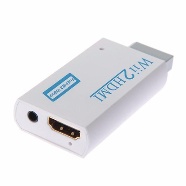 3.5mm Audio Video Converter Adapter 720P 1080P HD Upscaling HDMI Converter Adapter with High Speed HDMI Cables for Wii to HDMI