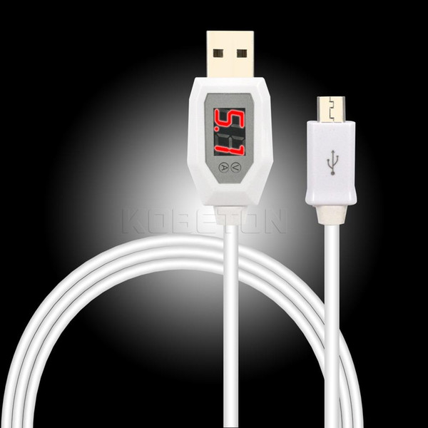 Smart Micro USB Data Line led Current Votltage Testing Protect With LCD Display Charging Sync Data Cable For Samsung for HTC