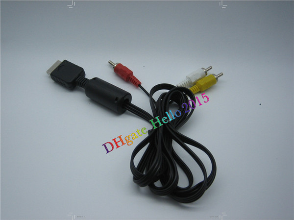 Free DHL HOTSALE 6 feet 1.8M Audio Cable to RCA For sony PlayStation for PS / for PS2 / for PS3 Video AV