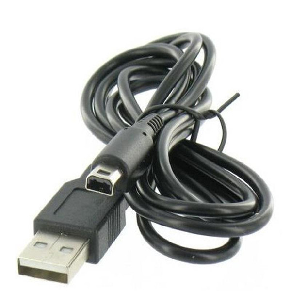 DHL Free Shipping 1.2M Black For Nintendo 3DS DSi NDSI XL LL Data Sync Charge Charing USB Cable Lead Charger 100pcs/lot