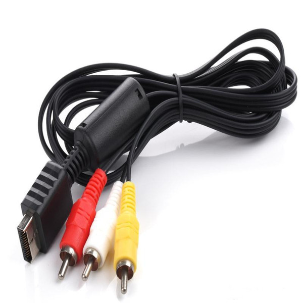 For Sony PlayStation PS3 PS2 Console System AV Audio Video Cable Cord 6 feet 1.8M 1pcs Game Accessories