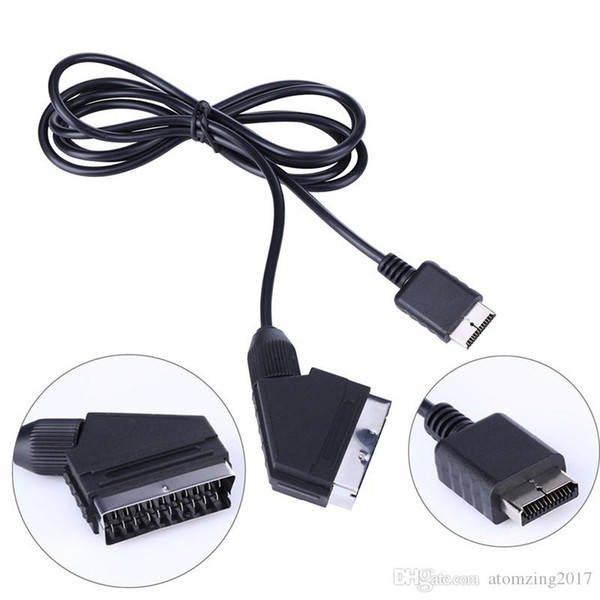 1PC 1.8m AV Cable RGB SCART Cable TV AV Lead Replacement Connection Cable for Sony Playstation PS2 PS3 for PAL/NTSC consoles