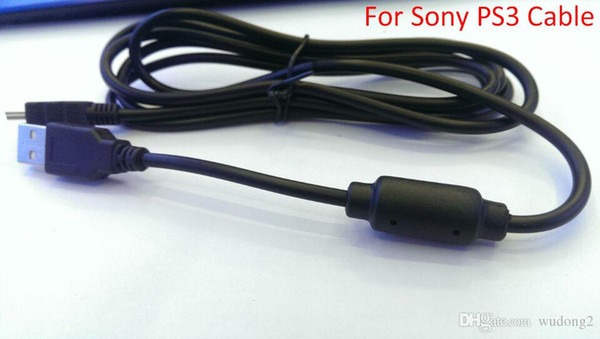 High quality USB Charging Cable For for SONY Playstation 3 PS3 wireless controller length 5.9ft (1.8m) DHL Free Shipping 100pcs / lot