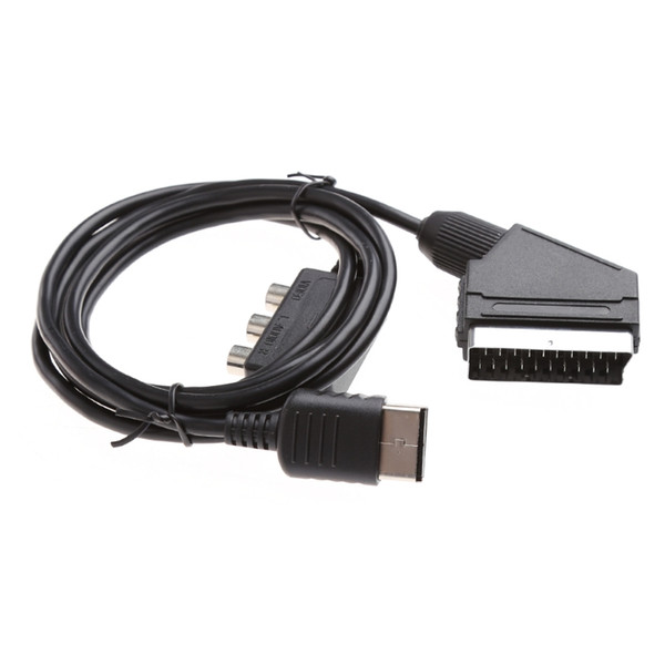 RGB Scart TV Lead DC Console Cable Cord With AV Box Adapter For Sega Dreamcast