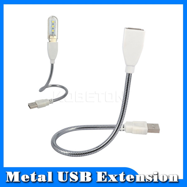 Wholesale-Newest Molds USB 2.0 A Male to Female Extension Gooseneck Flexible Metal Stand Cable