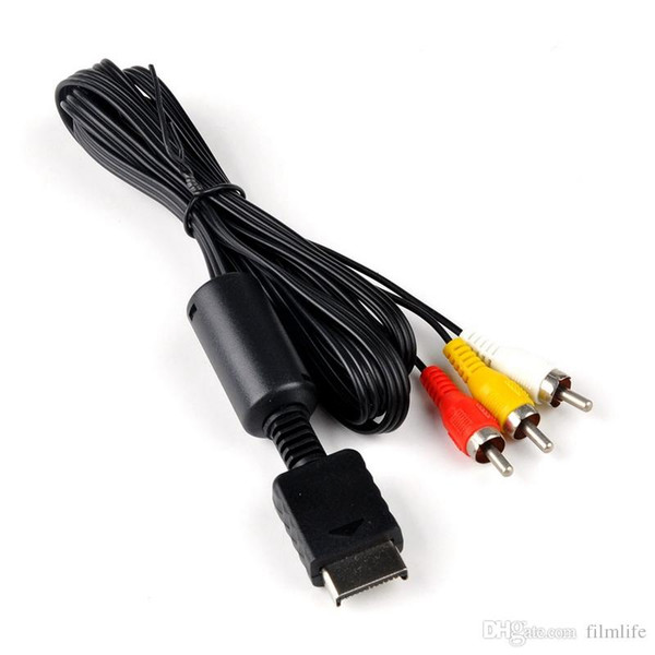 1.8M RCA TV Cable AV lead Sound Video for Sony with Package For Playstation 2 3 PS2 PS3