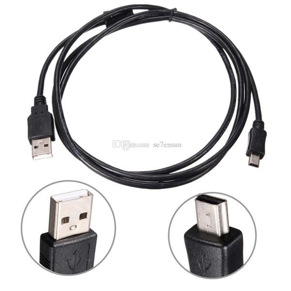 USB to Mini USB Charging Cable for PS3 Game Controller - Black (180cm) DHL free shipping