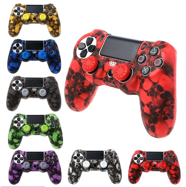 For PS4 Camouflage Soft Silicone Rubber Cover Case Protection Skin Dualshock 4 Controller Case Accessories camo for ps4