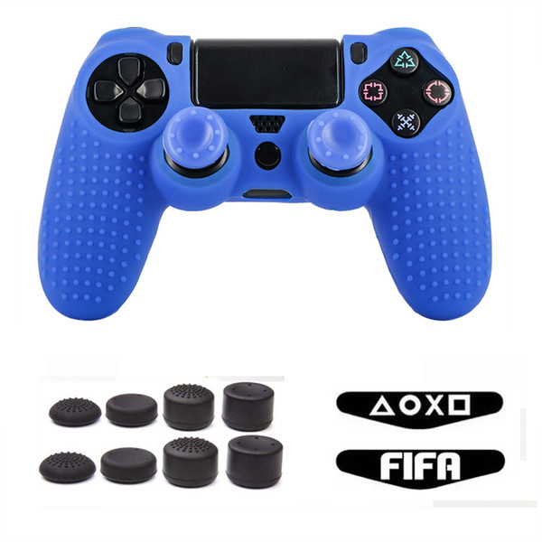 PS4 Controller Silicone Grips Pack for Playstation 4 PS4/Slim/Pro Anti Slip Case Light Bar Sticker for Dual Shock 4 Controller