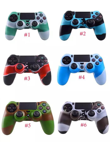 2017 New Silicone Skin Cover Case Rubber Case Grip Cover Protection Skin For Playstation 4 PS4 Dualshock Wireless Controller FREE DHL