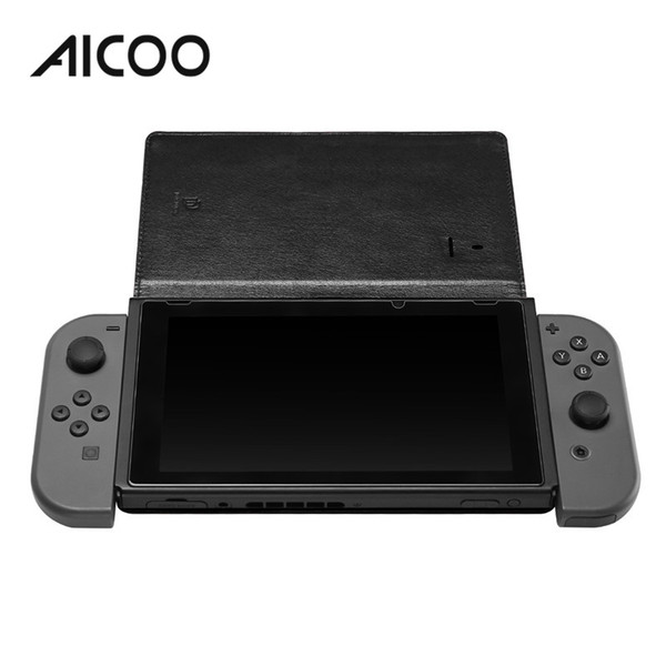 AICOO Nintendo Switch Cover with Kickstand PU High Magnetic Magnet Classic Three Colors Simple Fashion Protective Case Retail Package