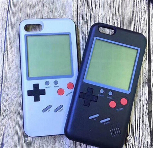 2018 3D Silicone Russian game Retro Game Consoles Phone Back Game case TPU Cover Protective Shell Black/White