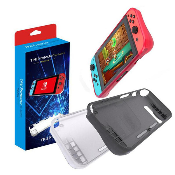 New Arrival Switch TPU Cases Anti-Scratch Back Case Cover for Switch Ergonomic Accessories Skin With Joy-Con & Thumb Grips