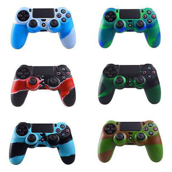 Hot sale Soft Silicone camouflage Rubber Case Cover For Sony Play Station Dualshock 4 PS4 Wireless Controller Skin PS4 Controller