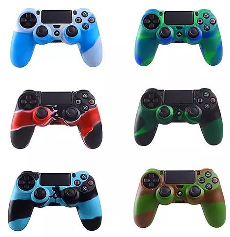 Soft Silicone Rubber Case Cover For Sony Play Station Dualshock 4 PS4 Wireless Controller Skin PS4 Controller