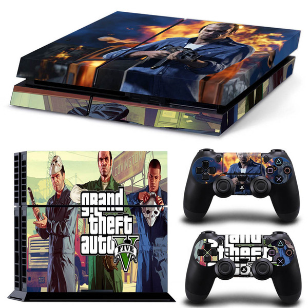 10 design 1 Set Vinyl PS4 Sticker For Sony Playstation 4 Console+2 controller Skin Sticker For PS4 Pretty Skin