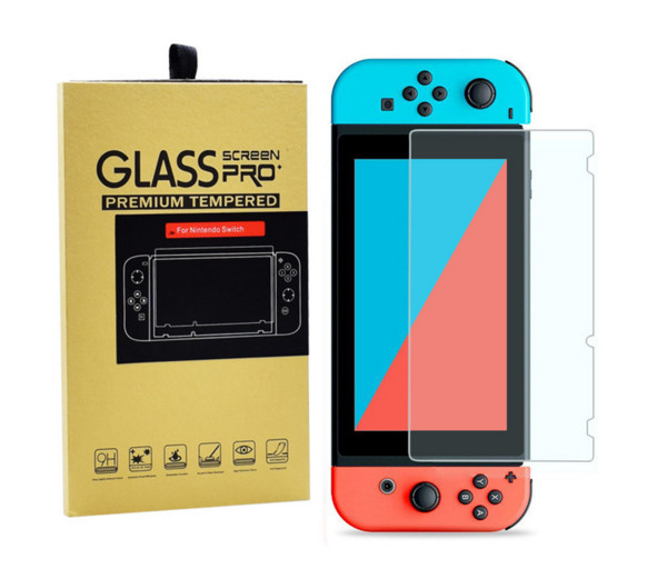 Free Shipping For Nintendo Switch Tempered Glass Screen Protector Film 2.5D 9H Premium 2 Pack With Retail Package