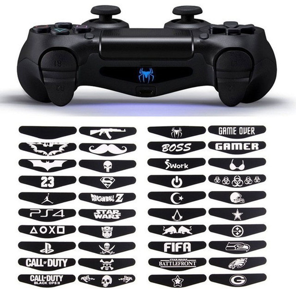 40Pcs/Set Game Light Bar Vinyl Stickers Decal Skin Led Lightbar Film For Sony PS4 Playstation 4 Dualshock 4 Controller Game Accessories