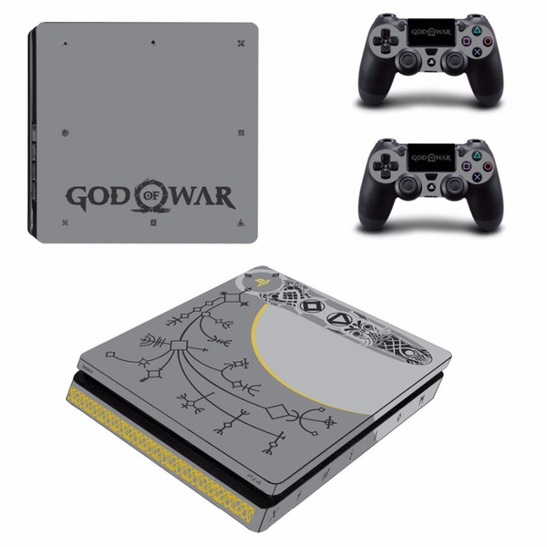 God Of War Ps4 Slim Skin Sticker For Sony Ps4 Slim Playstation 4 And 2 Controller Skins T6190615