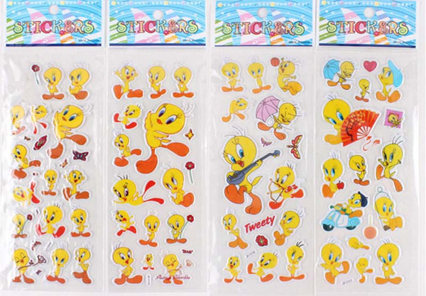 100 Sheets Stickers 3D Cute Cartoon TweetyBird Kids Sticker for Children Toys DIY Foam Funny Sticker Gommettes Pour Enfants Stiker