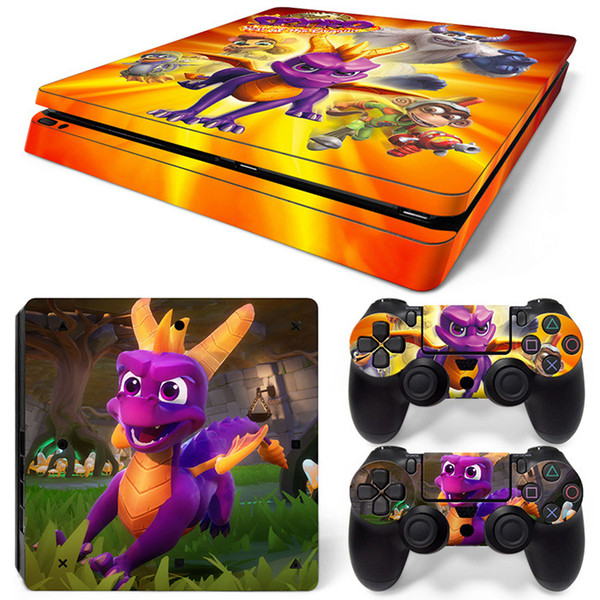 Fanstore Skins Sticker Vinyl Decal Full Set Cool Designs for Playstation PS4 Slim Console and 2 Remote Controller