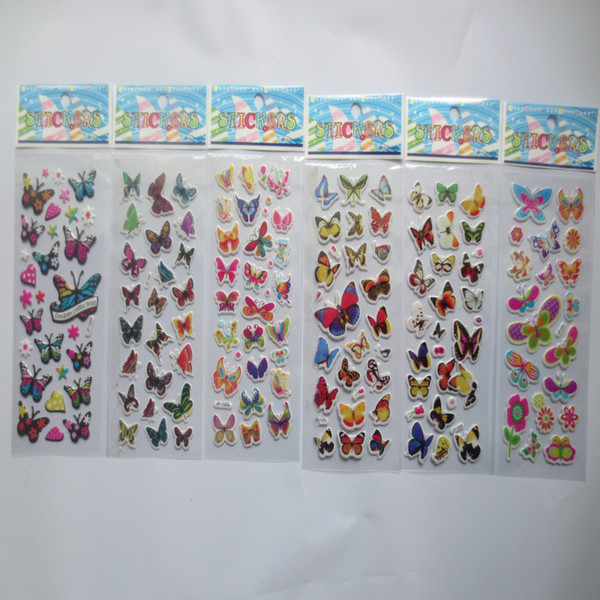 100 sheets Animal Cute Butterfly Stickers Laptop Car Styling Phone Luggage Bike Motorcycle Cartoon Pvc Waterproof Sticker