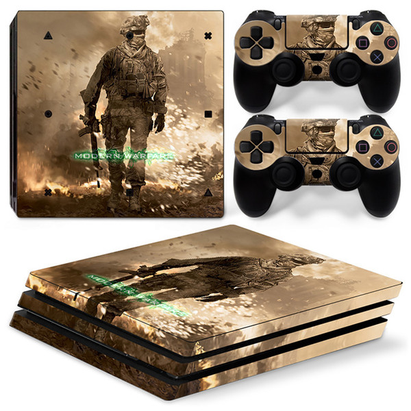 Fanstore Skin Sticker Protective Decal Cover Full Set WAR for Playstation PS4 Pro Console and 2 Remote Controller Popular Design