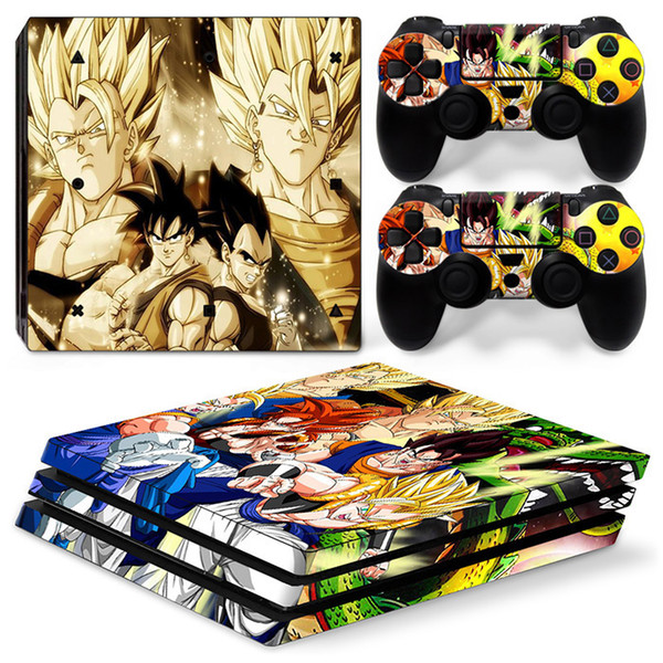 Fanstore Skin Sticker Vinyl Wrap Cover Dragon Ball for Playstation PS4 Pro Console and 2 Remote Controller Cool Design