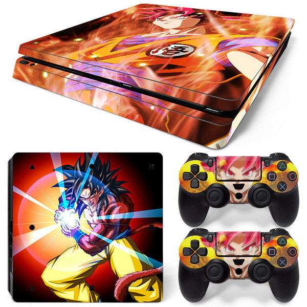 Fanstore Skins Sticker Vinyl Wrap Cover Dragon Ball Z for Playstation PS4 Slim Console and 2 Remote Controll Popular Design