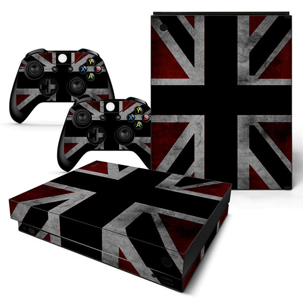 Fanstore Skin Sticker British Flag Vinyl Decal Protector for Xbox One X Console and 2 Remote Controller