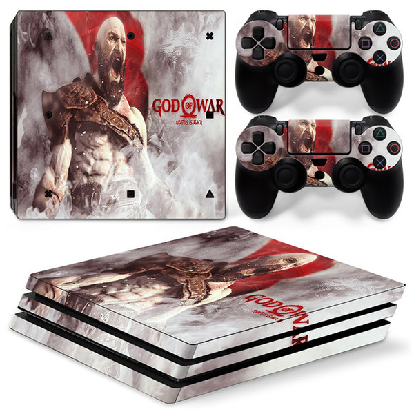 Fanstore Skin Sticker Protective Decal Cover Full Set God for Playstation PS4 Pro Console and 2 Remote Controller