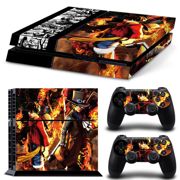 Fanstore Skin Sticker Protective Decal Cover Full Set OP for Playstation PS4 Console and 2 Remote Controller Popular Design