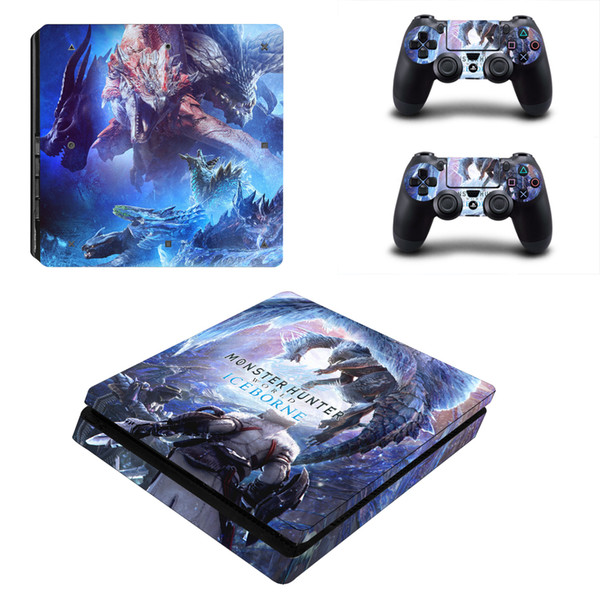 Fanstore Skins Sticker Protective Decal Cover Full Set Hunter for Playstation PS4 Slim Console and 2 Remote Controll