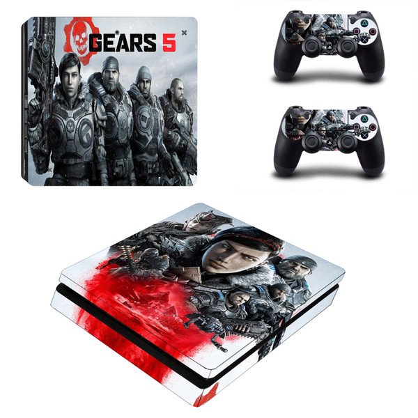 Fanstore Skins Sticker Decorative Vinyl Decal Wrap Cover for Playstation PS4 Slim Console and 2 Remote Controll Popular Design