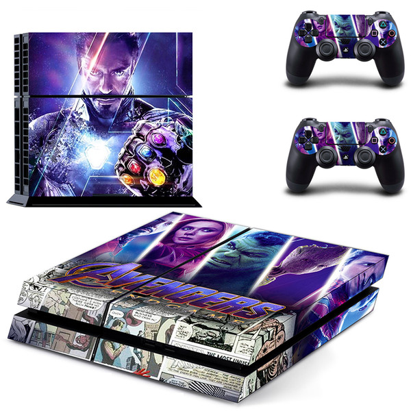 Fanstore Skin Sticker Vinyl Wrap Cover The Avengers for Playstation PS4 Console and 2 Remote Controller