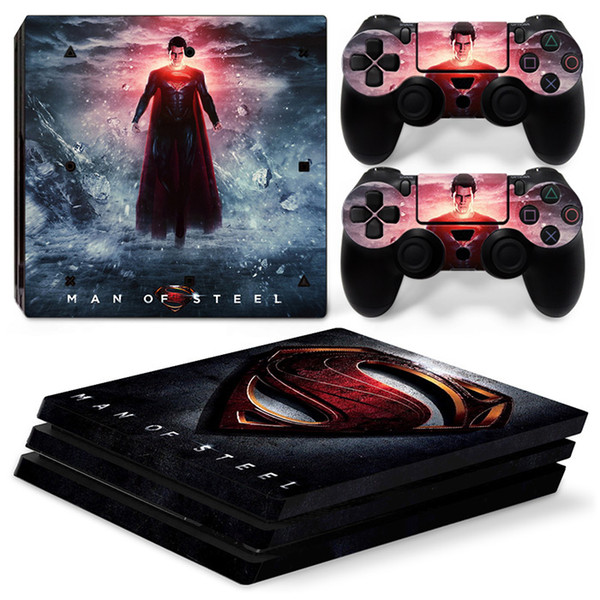 Fanstore Skin Sticker Vinyl Wrap Cover Superman for Playstation PS4 Pro Console and 2 Remote Controller