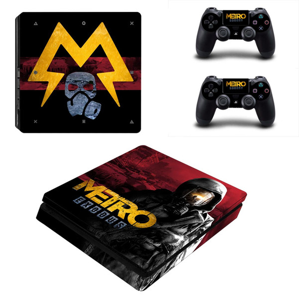 Fanstore Skins Sticker Vinyl Wrap Cover Metro for Playstation PS4 Slim Console and 2 Remote Controll Popular Design