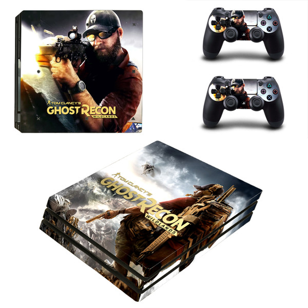 Fanstore Skin Sticker Protective Decal Cover Full Set Ghost Recon for Playstation PS4 Pro Console and 2 Remote Controller Cool Design