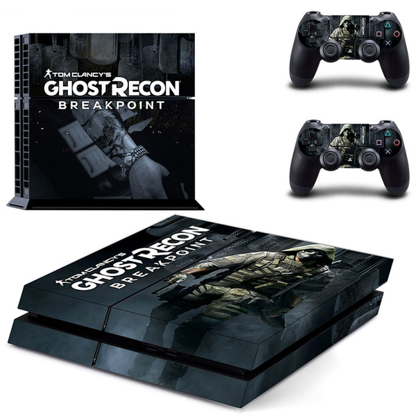 Fanstore Skin Sticker Vinyl Wrap Cover Full Set Ghost Recon for Playstation PS4 Console and 2 Remote Controller