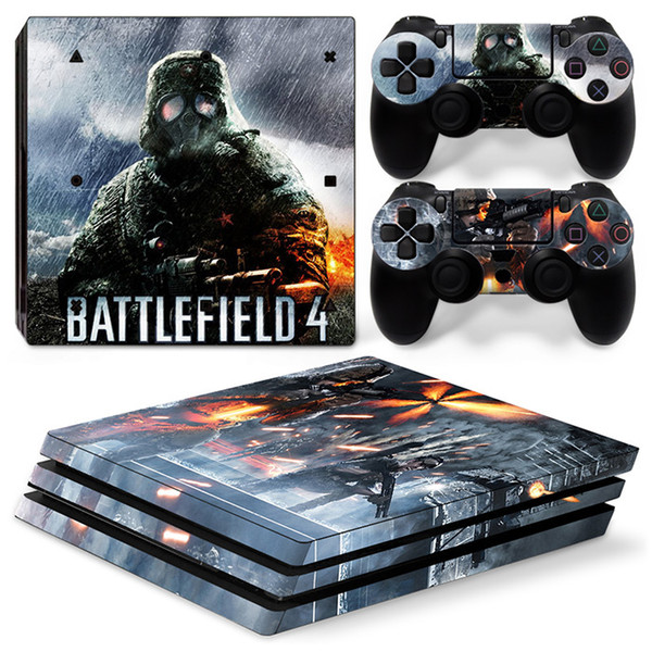 Fanstore Skin Sticker Protective Decal Cover Full Set WAR for Playstation PS4 Pro Console and 2 Remote Controller Cool Design